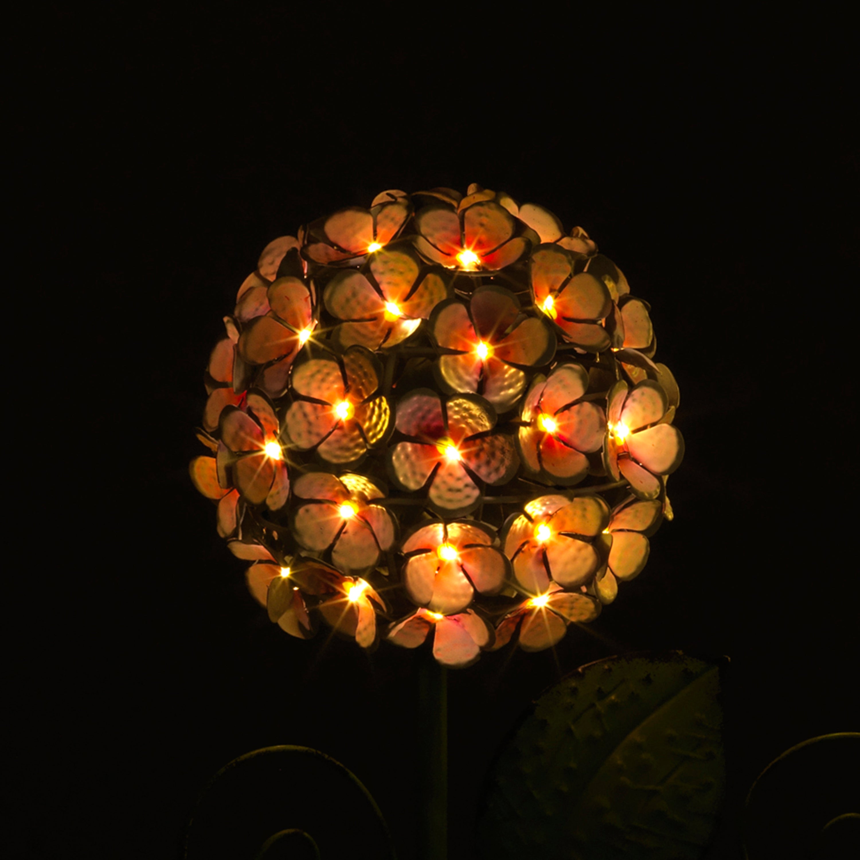 16.3 Inch Battery Operated Metal Flower Tabletop Decor